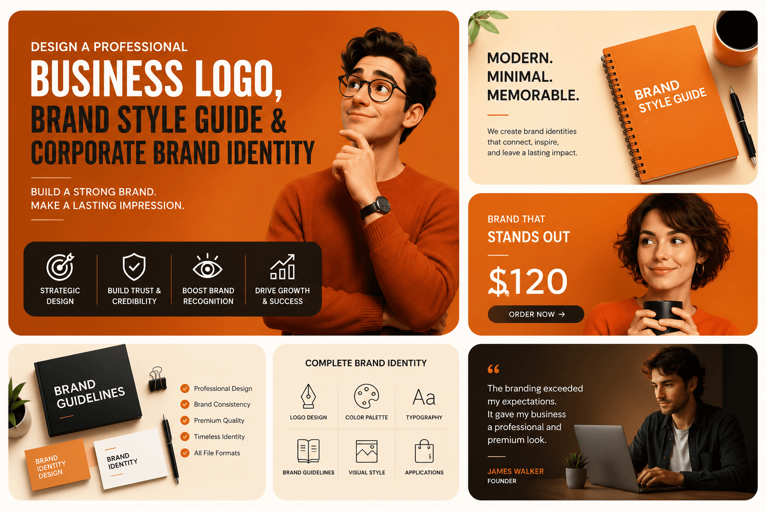 Design a Professional Business Logo, Complete Brand Style Guide & Corporate Brand Identity